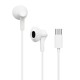 Cool Auriculares de Botón Stereo Digital con Micro USB-C Blancos