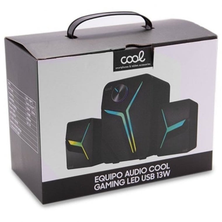 Cool Altavoces Gaming para PC LED USB 13W Negro