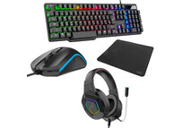 Cool Town Pack Gaming Teclado RGB Español + Auriculares + Ratón + Alfombrilla