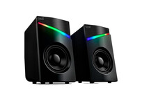 Cool Altavoces LED USB para PC Gaming 7W Negros