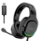 Cool Tuned Auriculares Stereo PC/PS4/PS5/Xbox Gaming LED RGB USB 7.1 Negros