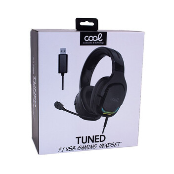 Cool Tuned Auriculares Stereo PC/PS4/PS5/Xbox Gaming LED RGB USB 7.1 Negros Cool Tuned Auriculares Stereo PC/PS4/PS5/Xbox Gaming LED RGB USB 7.1 Negros