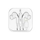 Cool Auriculares Stereo Con Micro para iPhone Blancos