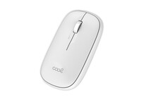 Cool Slim Ratón Inalámbrico 2 en 1 (Bluetooth + Adap. USB) Blanco