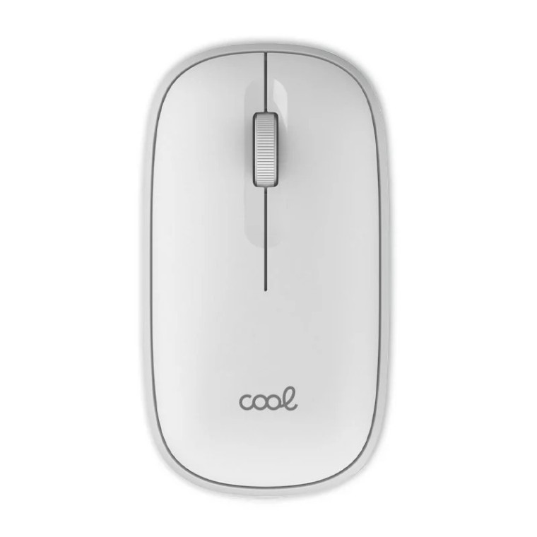 Cool Slim Ratón Inalámbrico 2 en 1 (Bluetooth + Adap. USB) Blanco