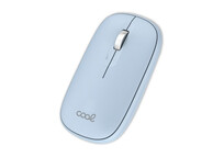 Cool Slim Ratón Inalámbrico 2 en 1 (Bluetooth + Adap. USB) Celeste