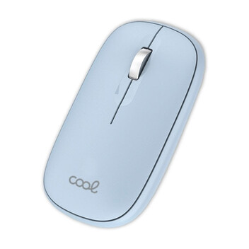 Cool Slim Ratón Inalámbrico 2 en 1 (Bluetooth + Adap. USB) Celeste