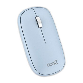 Cool Slim Ratón Inalámbrico 2 en 1 (Bluetooth + Adap. USB) Celeste