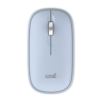 Cool Slim Ratón Inalámbrico 2 en 1 (Bluetooth + Adap. USB) Celeste