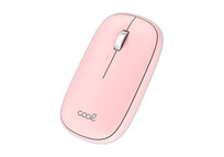 Cool Slim Ratón Inalámbrico 2 en 1 (Bluetooth + Adap. USB) Rosa