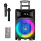 Cool Fest Altavoz Universal Bluetooth 60W RGB (2 Micrófonos + Mando)