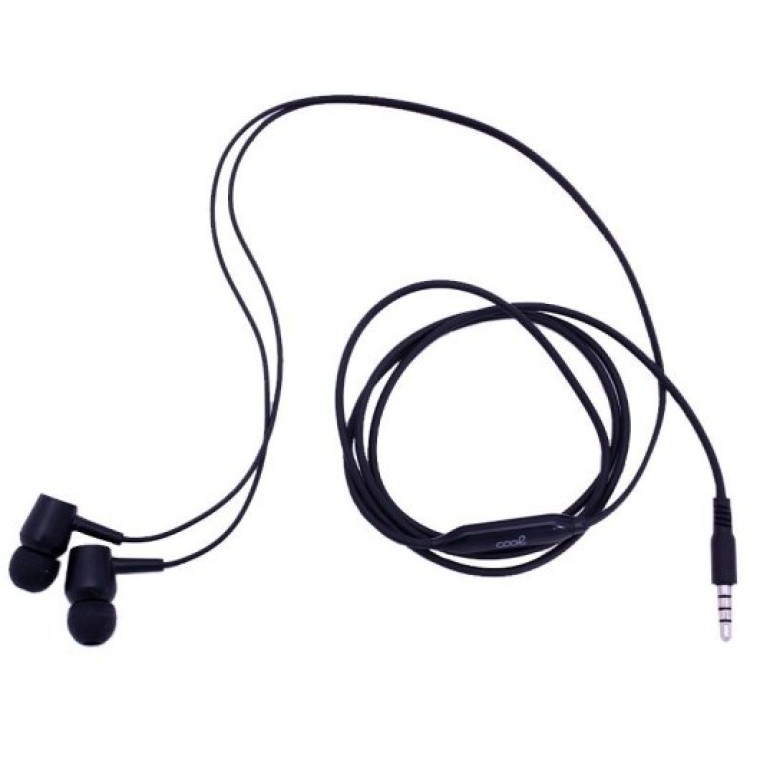 Cool Bear Stereo Auriculares 3,5 mm con Micrófono Negros