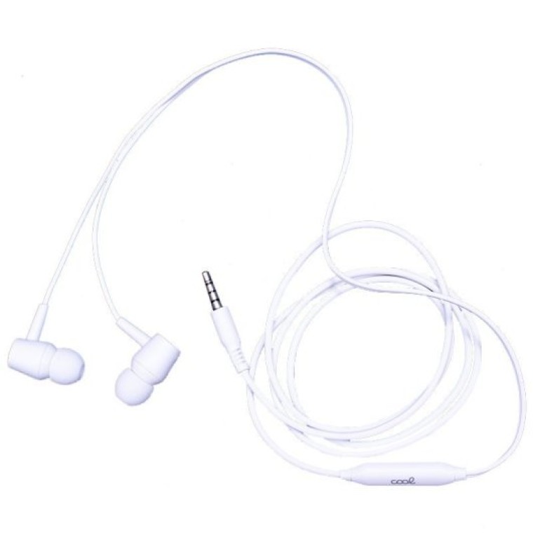 Cool Bear Stereo Auriculares 3,5 mm con Micrófono Blancos