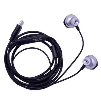 Cool Metal Stereo Auriculares USB-C con Micrófono Plateados Cool Metal Stereo Auriculares USB-C con Micrófono Plateados