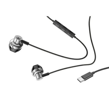 Cool Metal Stereo Auriculares USB-C con Micrófono Plateados Cool Metal Stereo Auriculares USB-C con Micrófono Plateados