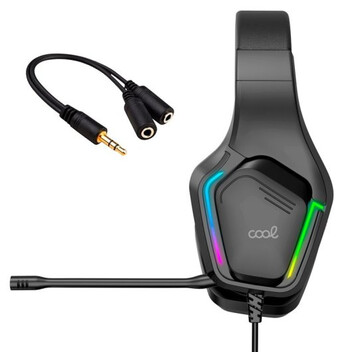 COOL Exodus Auriculares Stereo Gaming Led RGB PC / PS4 / PS5 / Xbox + Adaptador de Audio COOL Exodus Auriculares Stereo Gaming Led RGB PC / PS4 / PS5 / Xbox + Adaptador de Audio