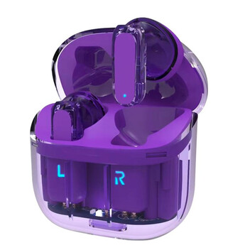 Cool Crystal Auriculares Stereo Bluetooth Earbuds Violetas