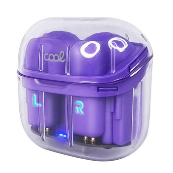 Cool Crystal Auriculares Stereo Bluetooth Earbuds Violetas