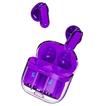 Cool Crystal Auriculares Stereo Bluetooth Earbuds Violetas