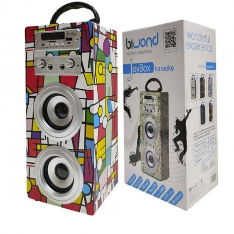 Biwond JoyBox Altavoz Karaoke Bluetooth 10W Picasso + Micrófono