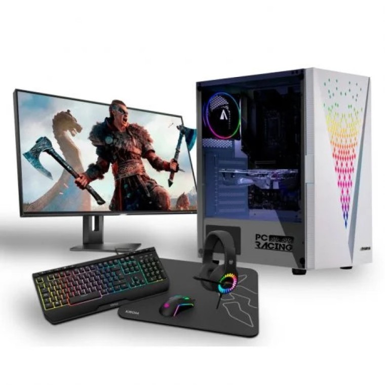 PC Racing Pack Gaming PC AMD Rzyen 3 3200G/16GB/1TB+256GB SSD + Pantalla 24" FullHD + Teclado + Rató