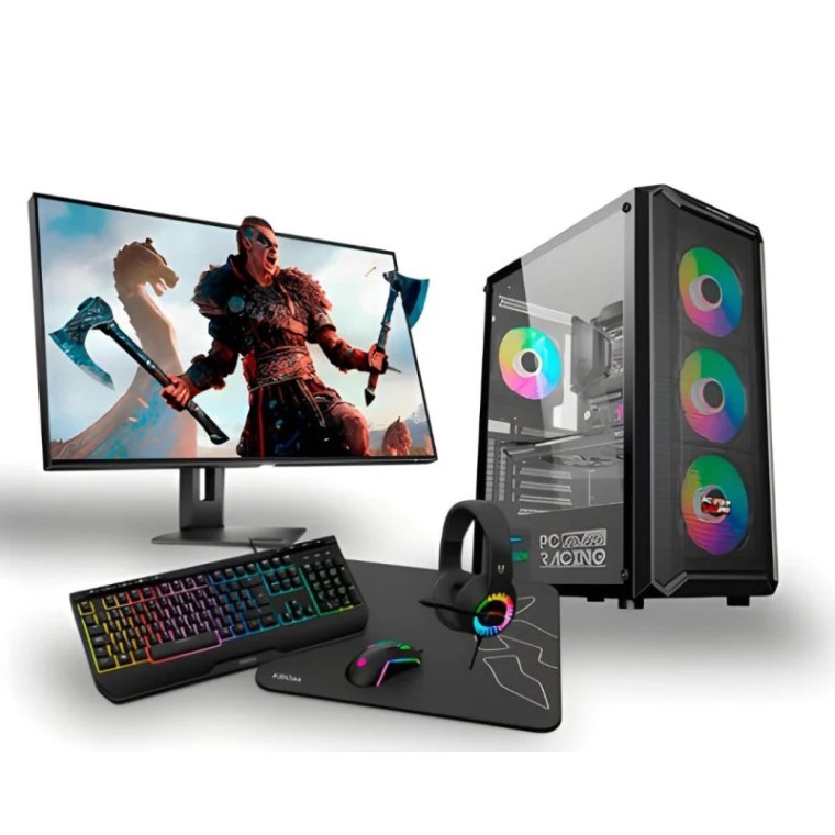 PC Racing Pack PC Gaming Amd Ryzen 5 5600G/16GB/256GB SSD + 1TB HDD + Pantalla 24" FullHD+ Teclado +