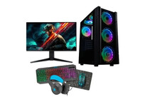 PC Racing Pack PC Gaming AMD Ryzen 5 4600G/16GB/1TB+256GB SSD + Pantalla 24" + Teclado + Ratón + Aur