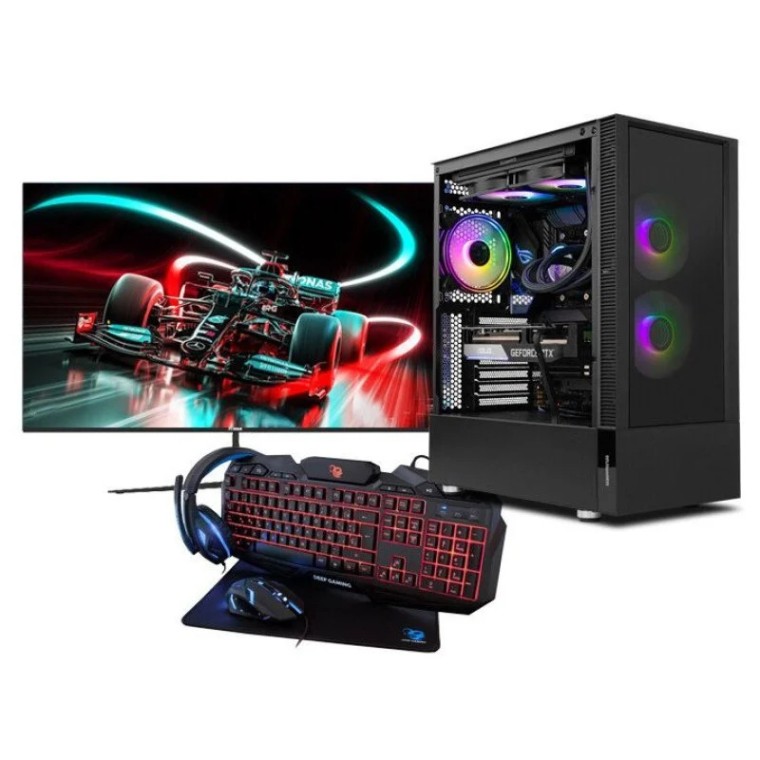 PC Racing Gaming AMD Ryzen 5 4500G/16GB/1TB SSD/GTX 1650 + Monitor 24" FullHD + Combo Gaming