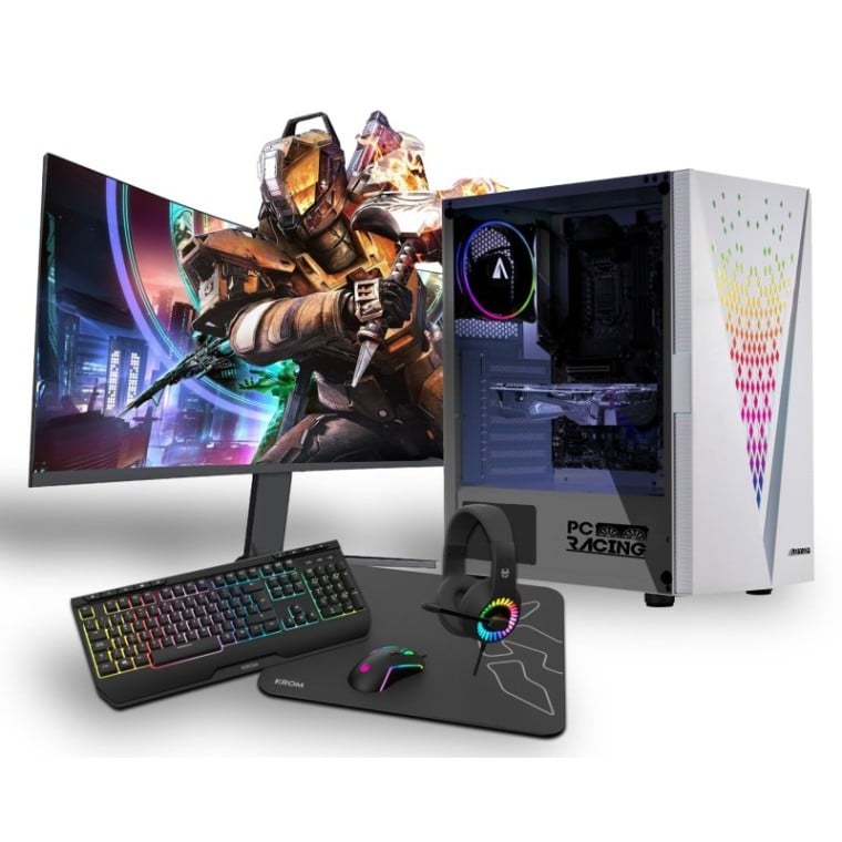 PC Racing Pack AMD Ryzen 7 5700G/32GB/1TB SSD/RX 6600 + Pantalla 24" FullHD + Teclado + Ratón