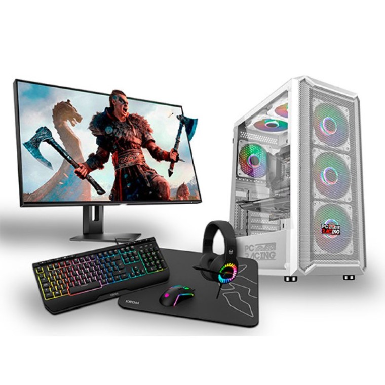 PC Racing AMD Ryzen 7 5700G/16GB/480GB SSD + Pantalla 24" FullHD+ Teclado + Ratón