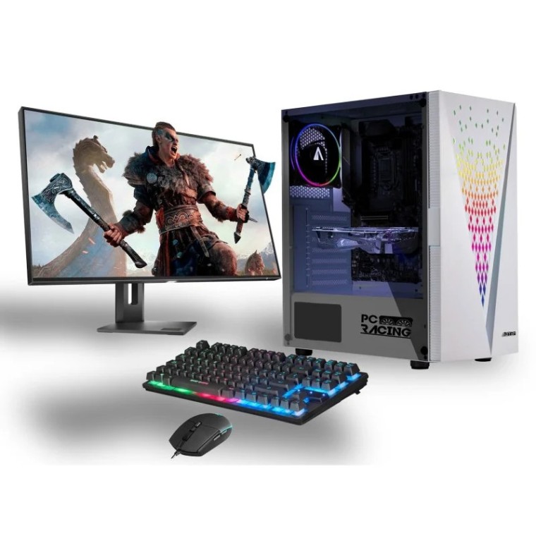 PC Racing Pack Gaming Initiation Pro AMD Ryzen 5 5600G/16GB/480GB SSD + Monitor 24" FullHD + Combo G