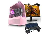 Ordenador Sobremesa PC Racing Pack Gaming Rosa AMD Ryzen 5 8600G/16GB/1TB SSD + Monitor 24" FullHD +