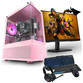 Ordenador Sobremesa PC Racing Pack Gaming Rosa AMD Ryzen 5 8600G/16GB/1TB SSD + Monitor 24" FullHD +