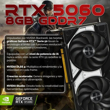 Ordenador Sobremesa PC Sobremesa Racing Submariner i5-13400F 32GB 1TB SSD RTX 5060 Monitor 24" Tecla