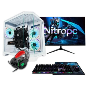 Ordenador Sobremesa PC Sobremesa NitroPC Pack Silver Plus Ryzen 5 5500 16GB 1TB SSD RX6600 8GB Monit