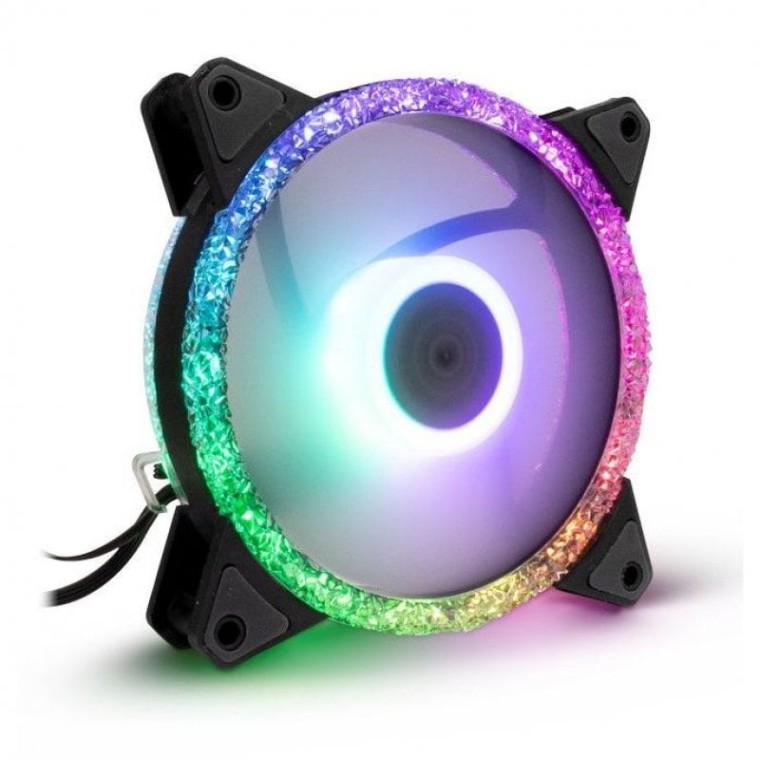 Inter-Tech Argus RS-071 RGB Ventilador RGB con Efecto Cristal 120mm