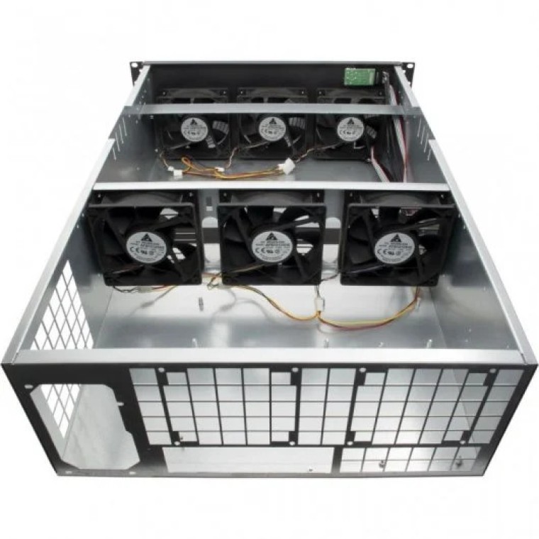 Inter-Tech 4W2 Mining-Rack Caja Rack ATX USB Sin Fuente