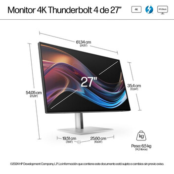 Monitor HP Series 7 Pro 27" 4K 60Hz IPS Thunderbolt 4 HDR400 KVM USB-C PD100W Black