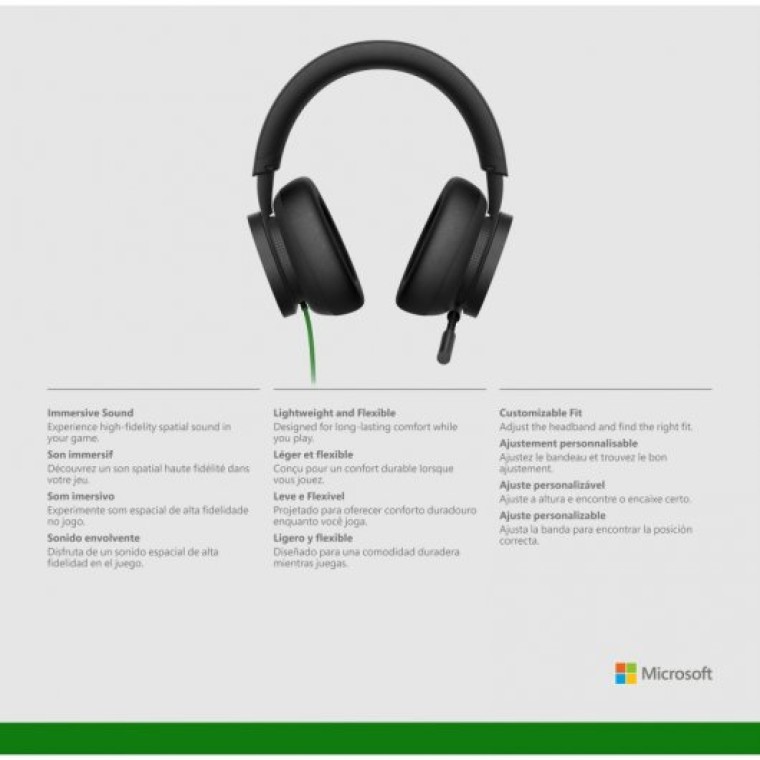 Microsoft Headset Xbox Auriculares Gaming para Xbox Series X/S/One/PC