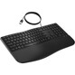 HP 480 Comfort Teclado con Cable Ergonómico Negro