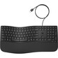 HP 480 Comfort Teclado con Cable Ergonómico Negro