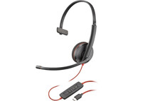 Poly Blackwire 3210 Auricular Monaural USB-C Negro + Adaptador de USB-C a USB-A Poly Blackwire 3210 Auricular Monaural USB-C Negro + Adaptador de USB-C a USB-A