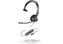 Poly Blackwire 3310 Auriculares Monoaurales USB-C Negros + Adaptador USB-C/A Poly Blackwire 3310 Auriculares Monoaurales USB-C Negros + Adaptador USB-C/A