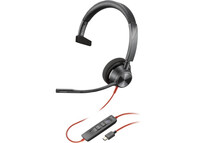 Poly Blackwire 3310 Auricular Monoaural USB-C con Certificación Microsoft Teams + Adaptador USB-C/A