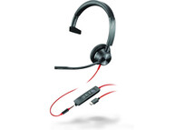 Poly Blackwire 3315 Auriculares Monoaurales USB-C/USB-A/Jack 3.5mm Certificado por Microsoft Teams