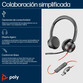 Poly Blackwire 8225 Auriculares Estéreo USB-C con Certificación Microsoft Teams + Adaptador USB-C/A