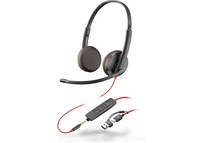 Poly Blackwire 3225 Auriculares Estéreo USB-C/USB-A/Jack 3.5mm Negros Poly Blackwire 3225 Auriculares Estéreo USB-C/USB-A/Jack 3.5mm Negros