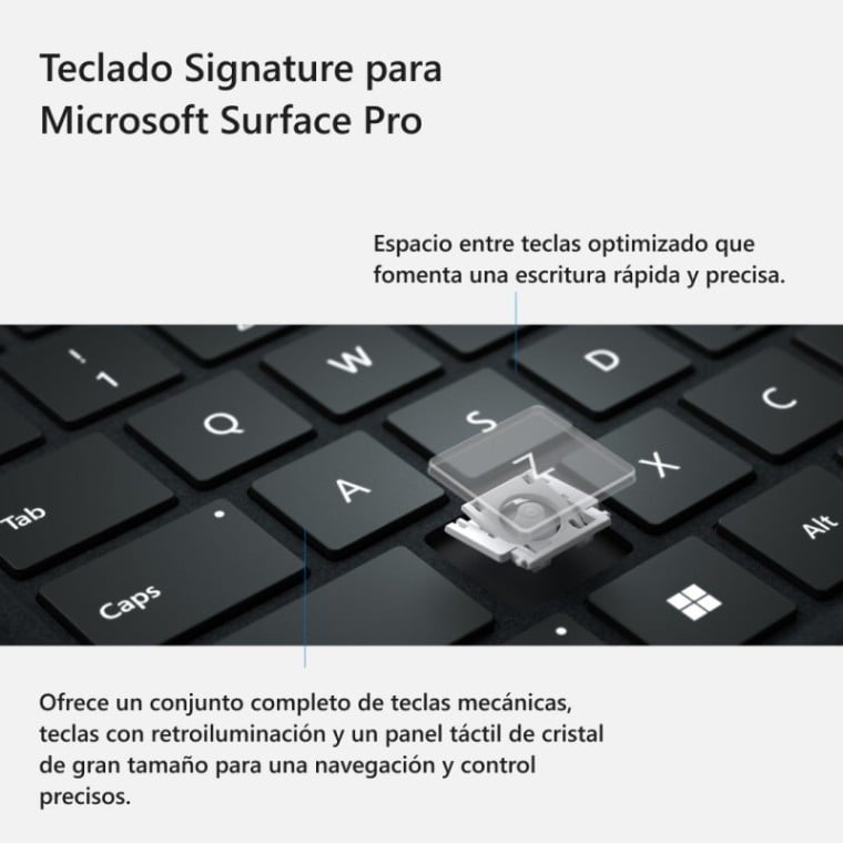 Microsoft Signature Keyboard Cover Alcantara Bosque para Surface Pro 8/9/X + Surface Pen 2