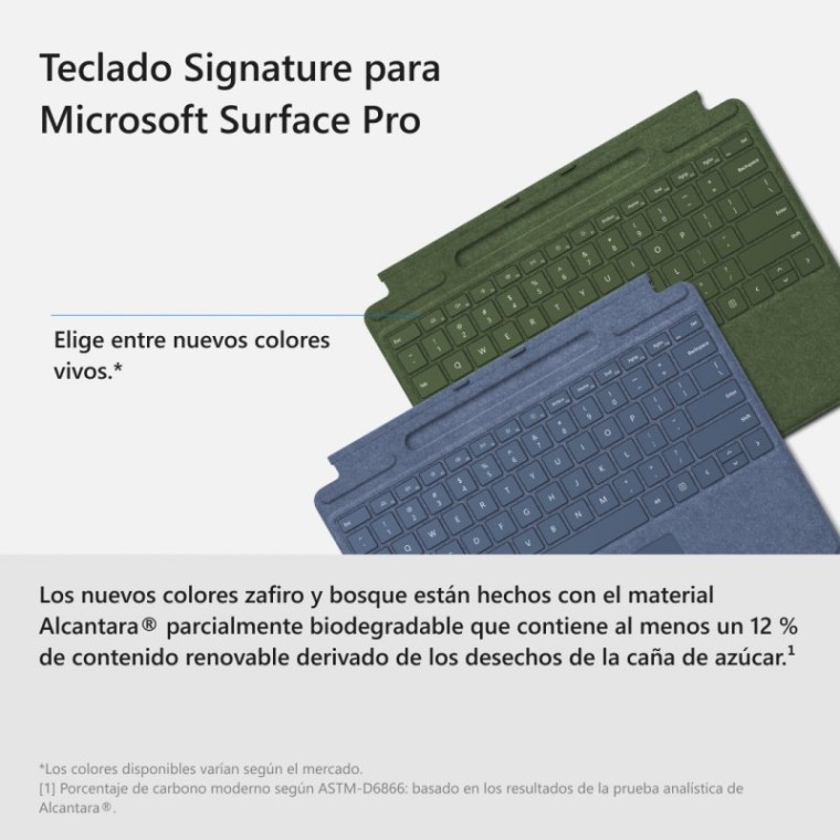 Microsoft Signature Keyboard Cover Alcantara Bosque para Surface Pro 8/9/X + Surface Pen 2