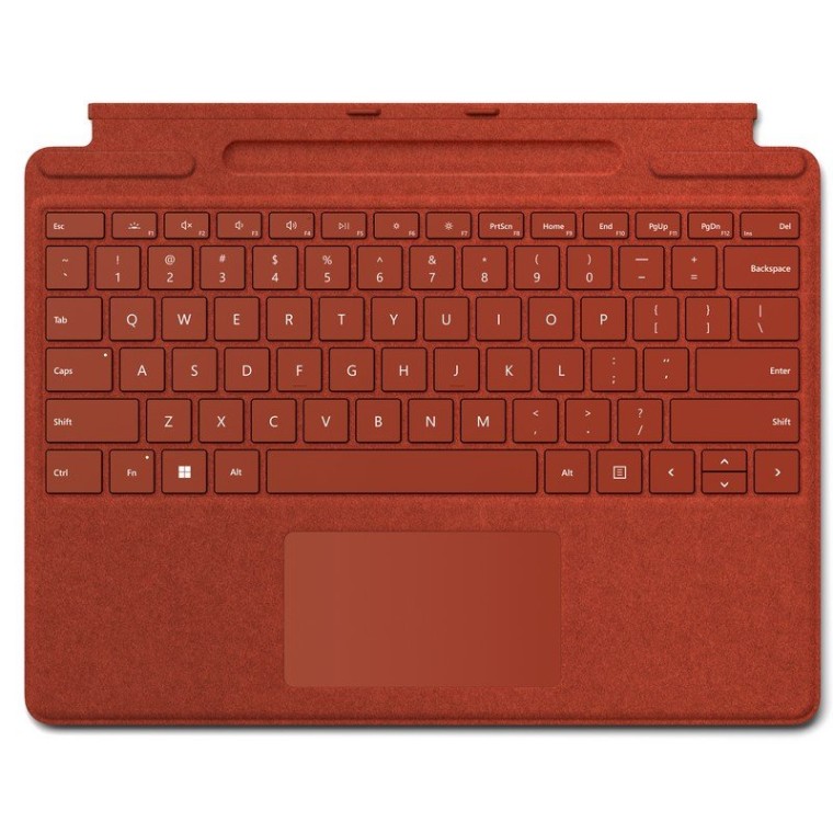 Microsoft Signature Funda con Teclado Alcantara Poppy Red para Surface Pro 8/9/X